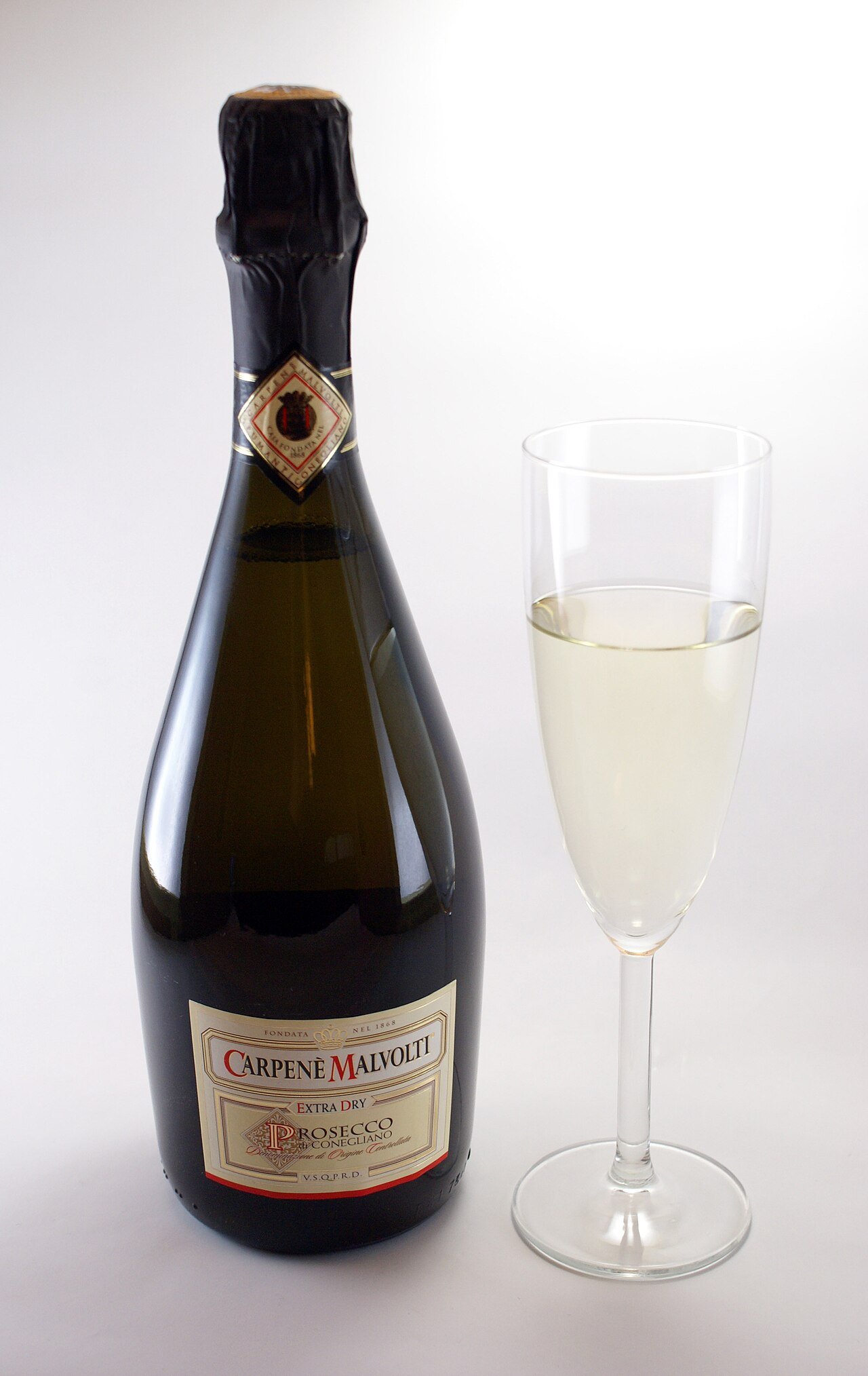 Chilled prosecco ready for a party pitcher of Hugo