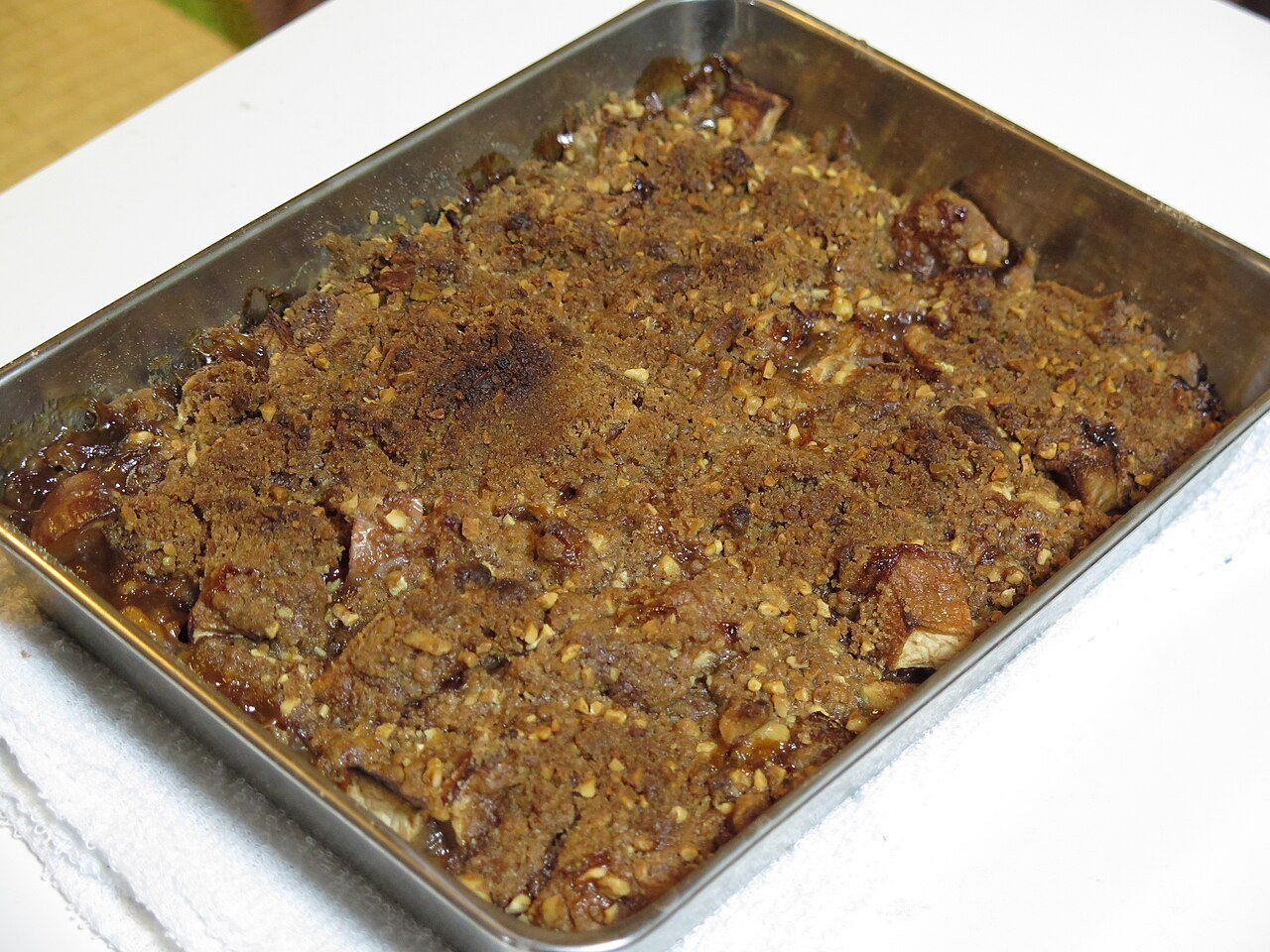 An apple crisp that assembles a day ahead with no loss of quality