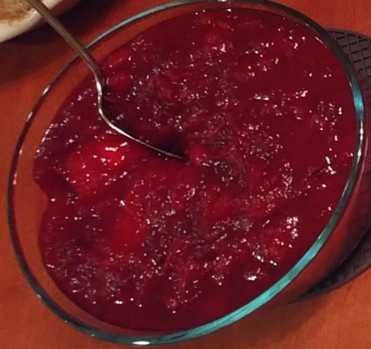 Extra cranberry-orange sauce for spooning over leftover servings