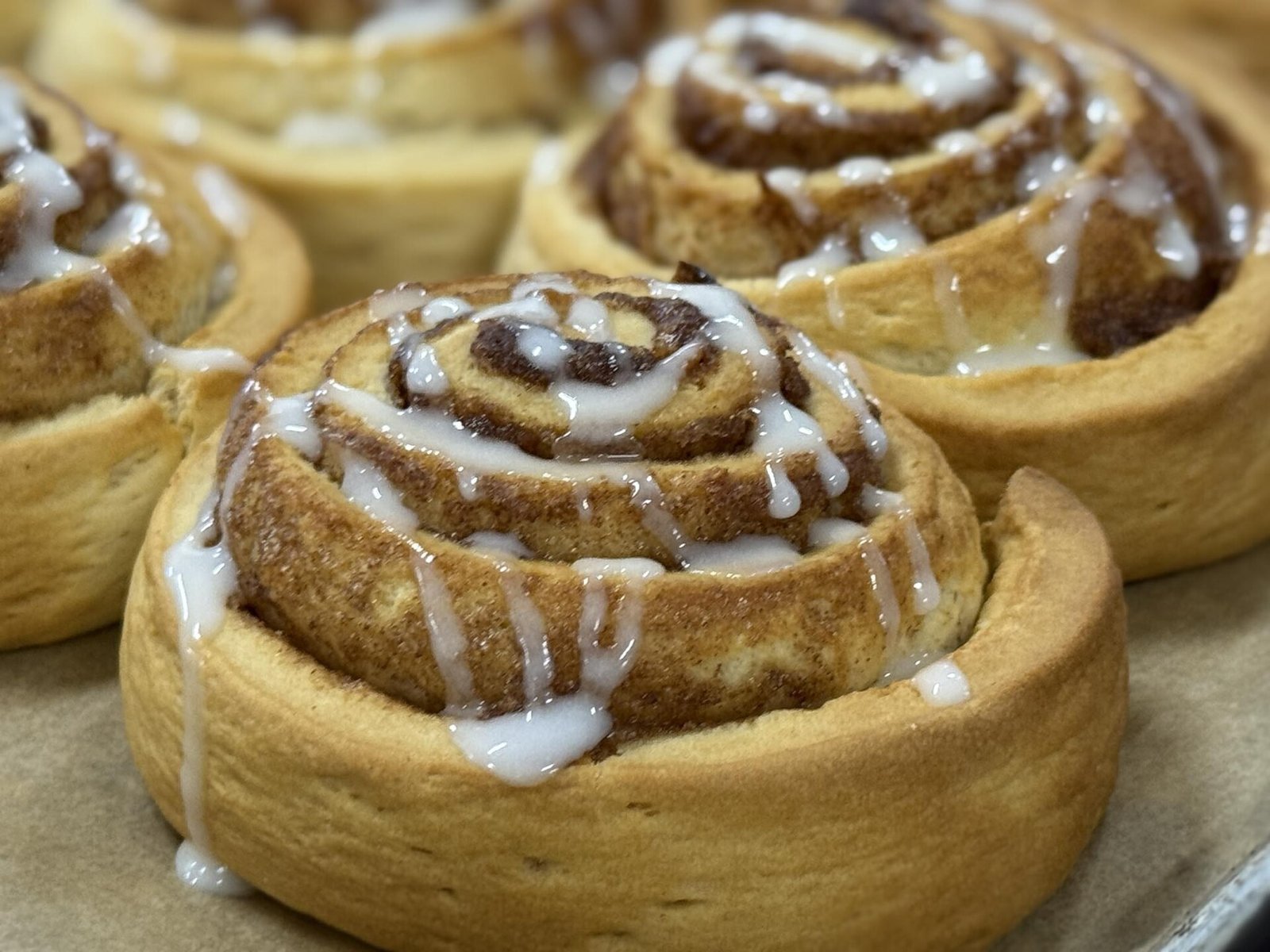 Vegan apple butter cinnamon rolls with dairy free frosting