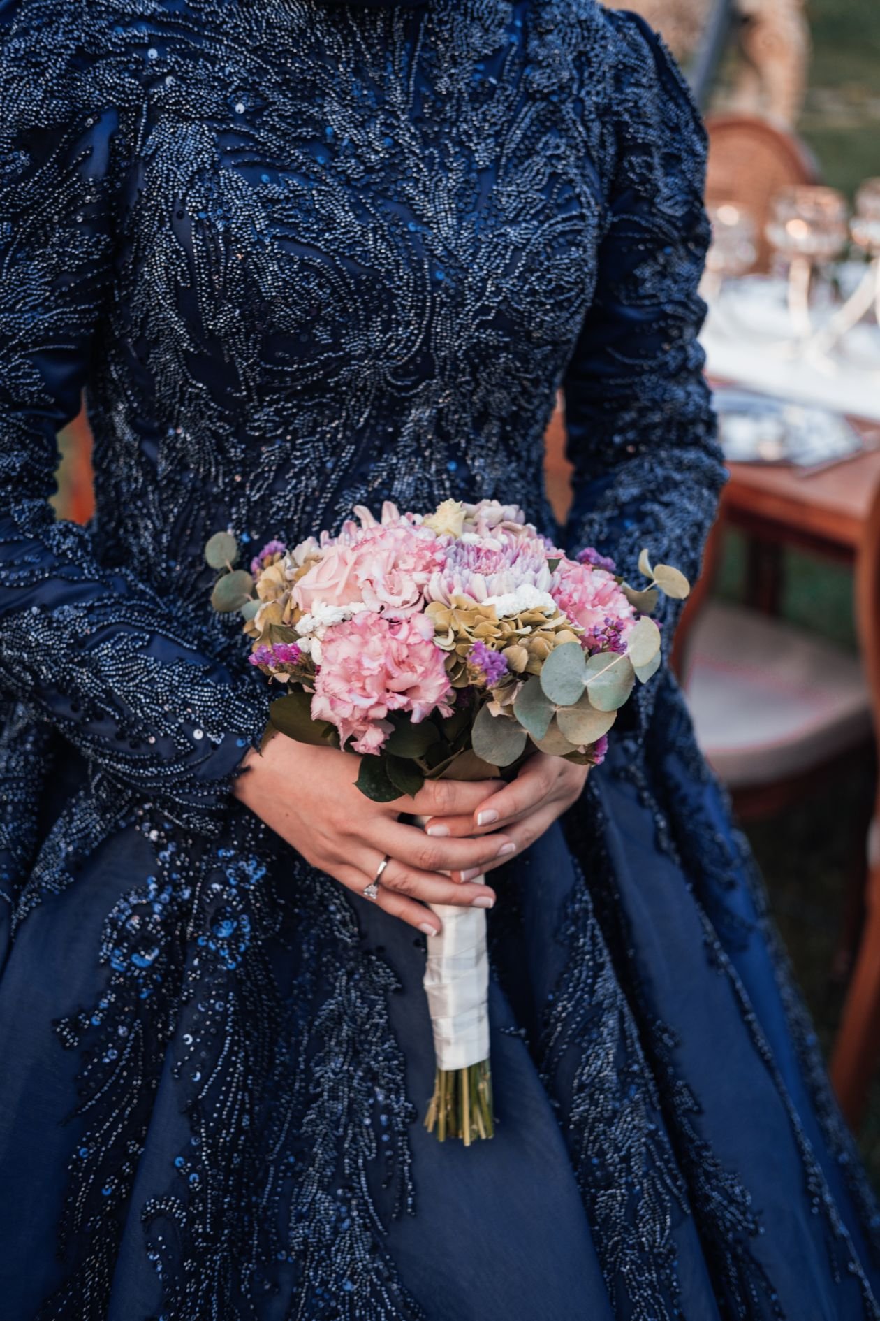 Glacier Blue Ball Gown With Tulle Layers example for Glacier blue wedding dress ideas