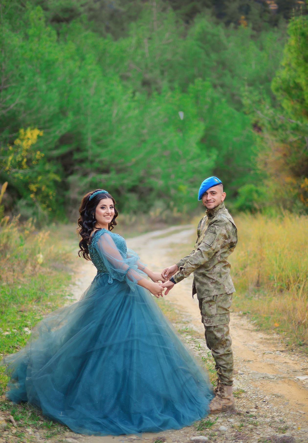 Boho Glacier Blue Dress With Bell Sleeves example for Glacier blue wedding dress ideas