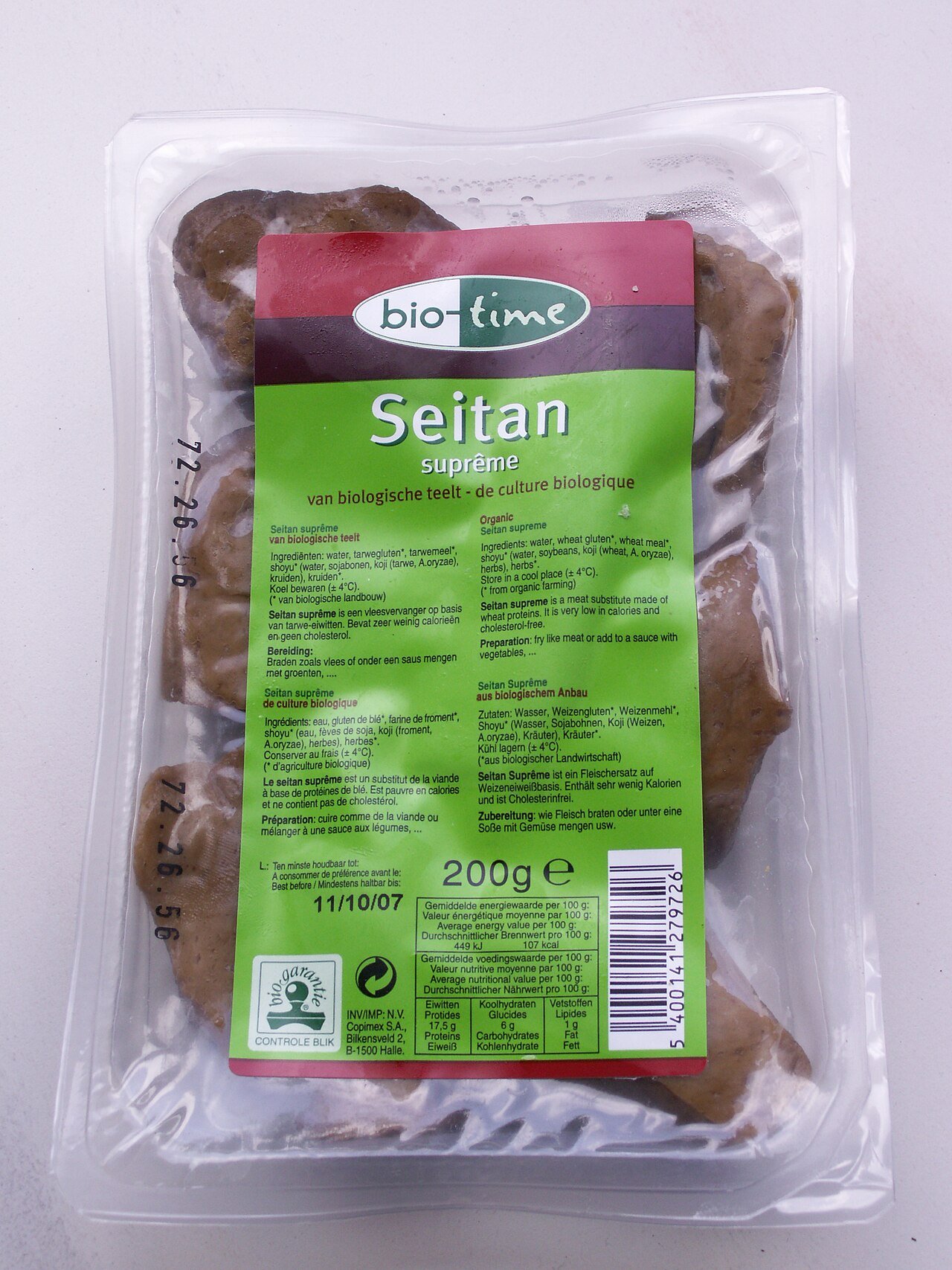Wheat flour and vital wheat gluten ingredients for making seitan