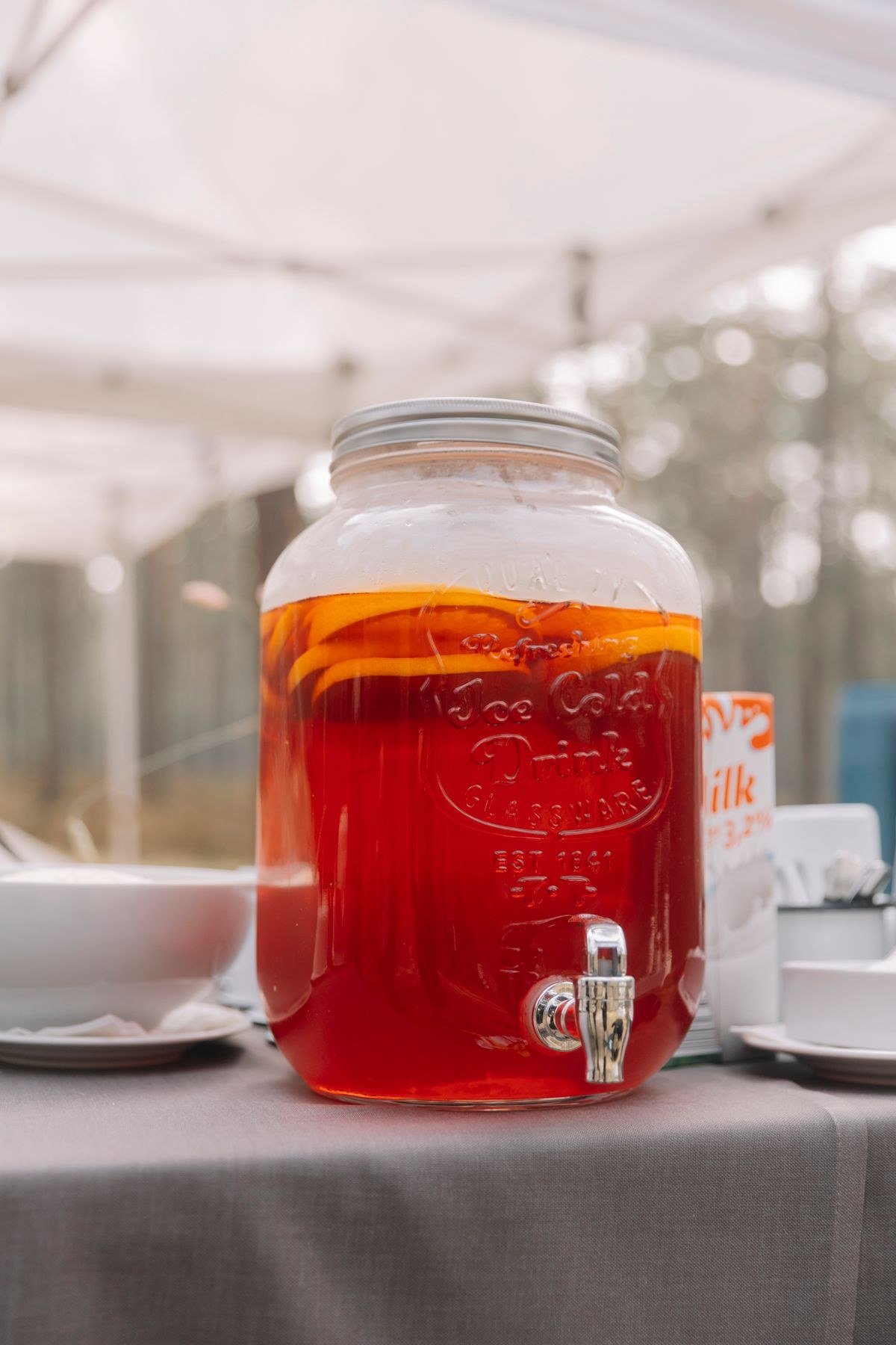 Creamy salad dressing made with blended kombucha SCOBY in a cruet