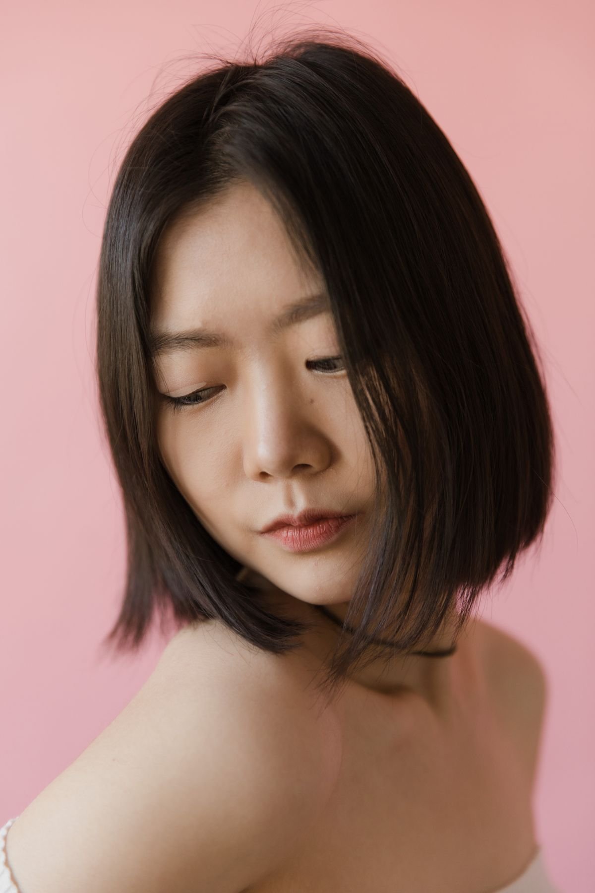 Asymmetrical Lob for Round Faces for Asymmetrical lob haircut ideas