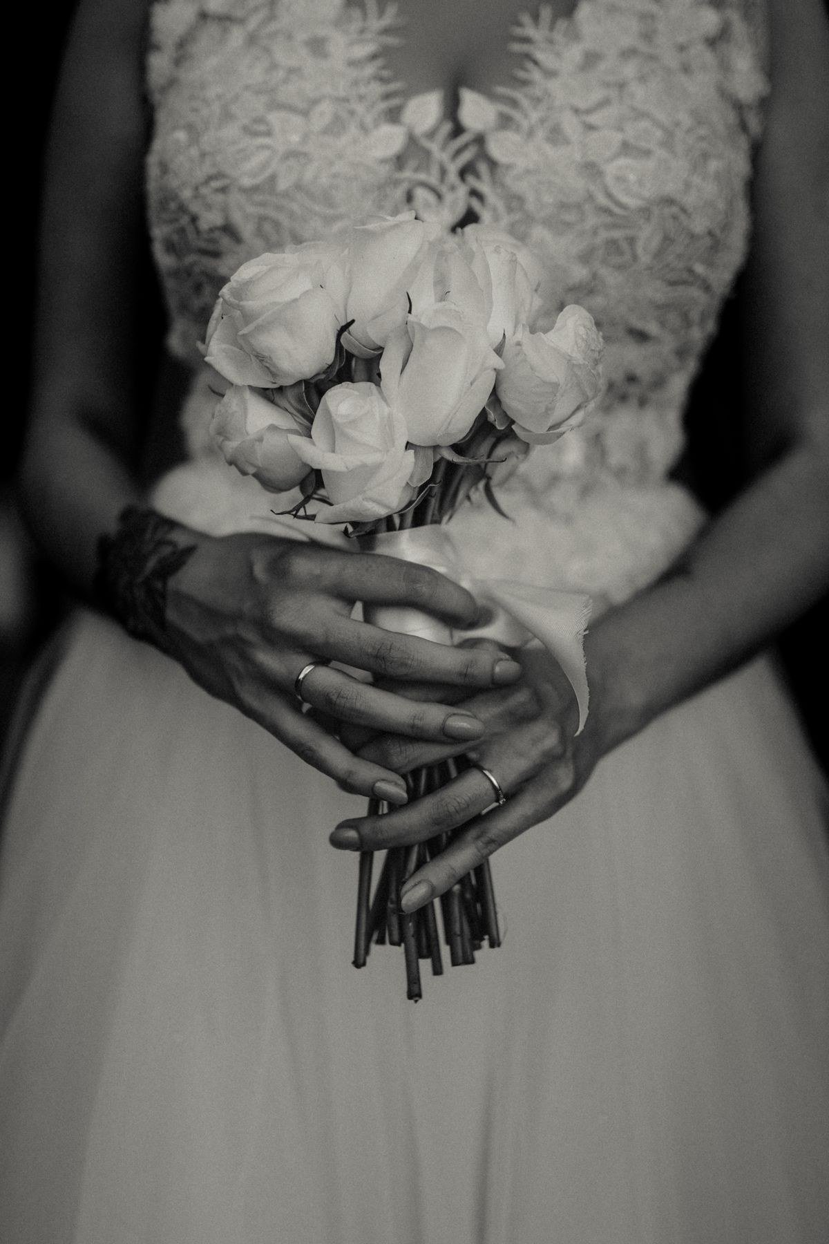 Classic toffee rose bridal bouquet