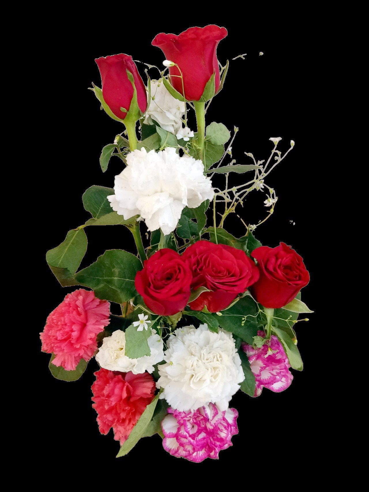 Toffee rose bouquet with forest green foliage