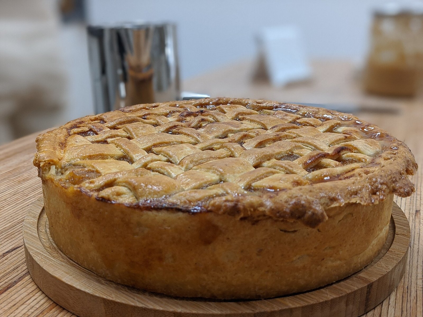 flaky pie crust dough with visible butter pieces