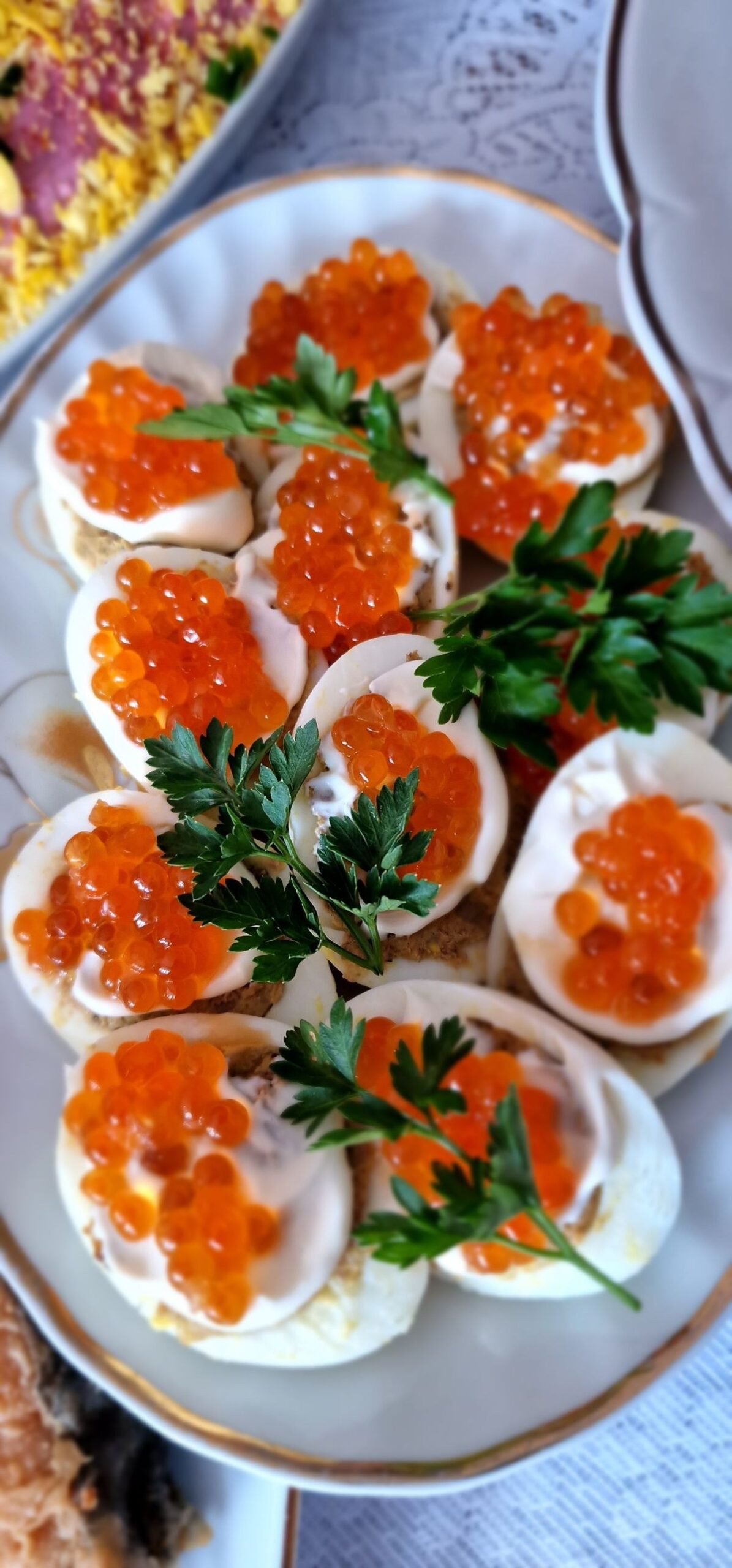 Kid friendly monster deviled eggs