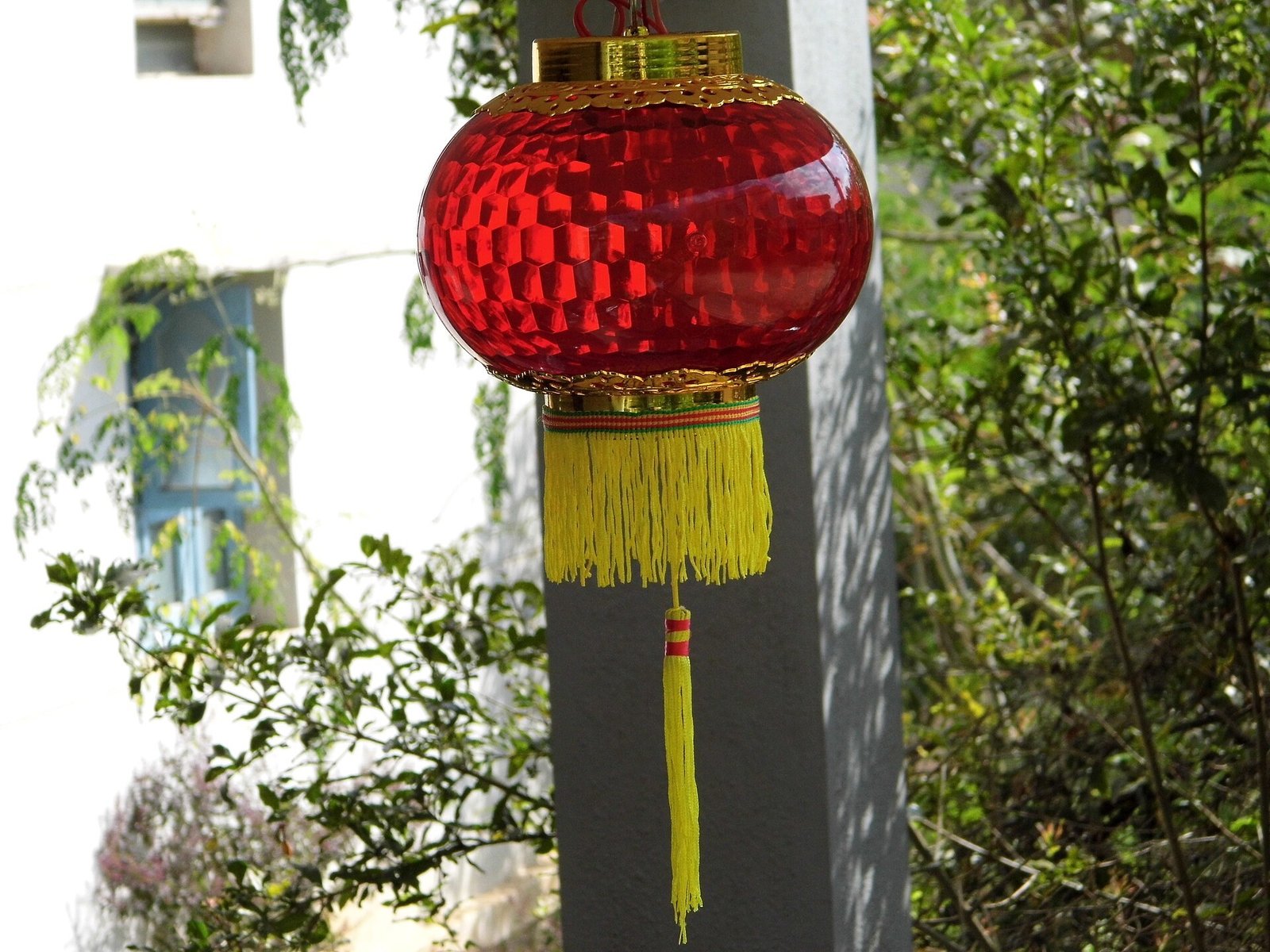 Smart plug and timer controlling outdoor porch string lights