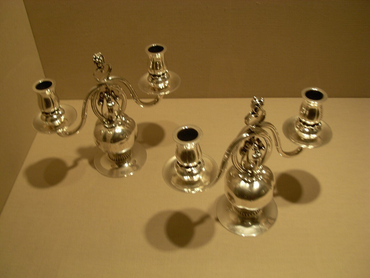 Ornate candelabra ready to be stored after the celebration