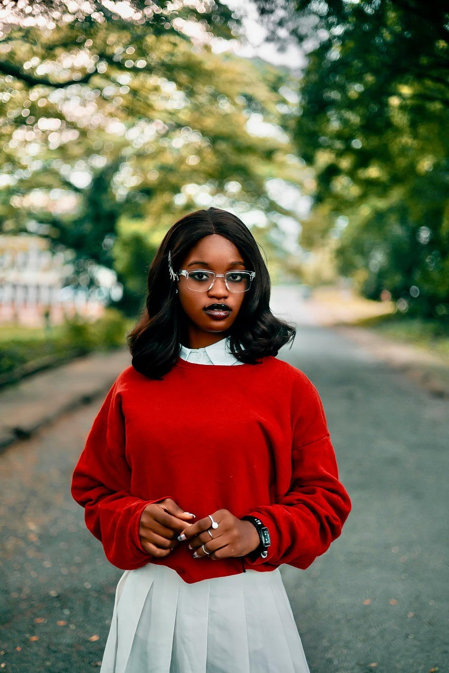 cherry red sweater outfit ideas — Skirt Pairings: Mini, Midi, and Maxi
