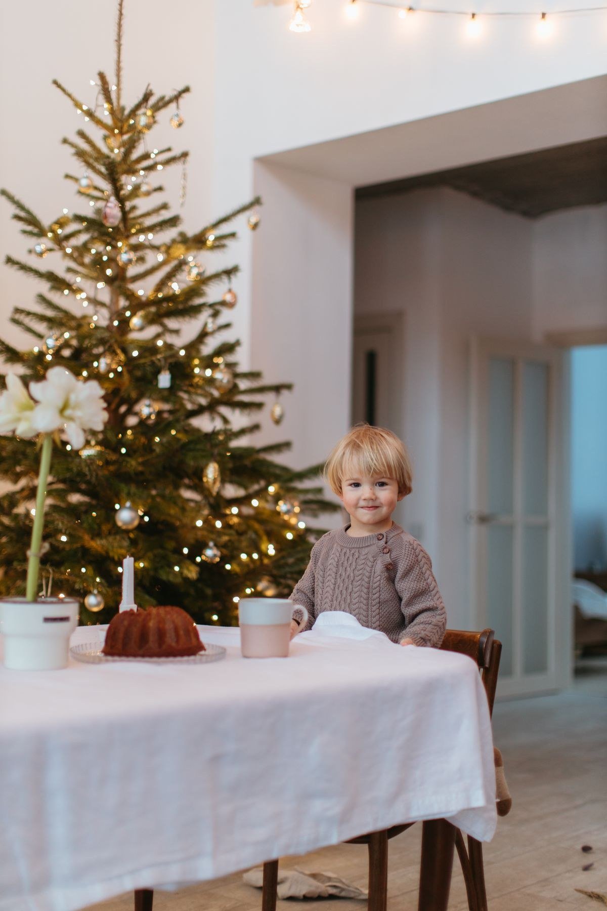 Child-sized table and chairs set up for a Thanksgiving kids table