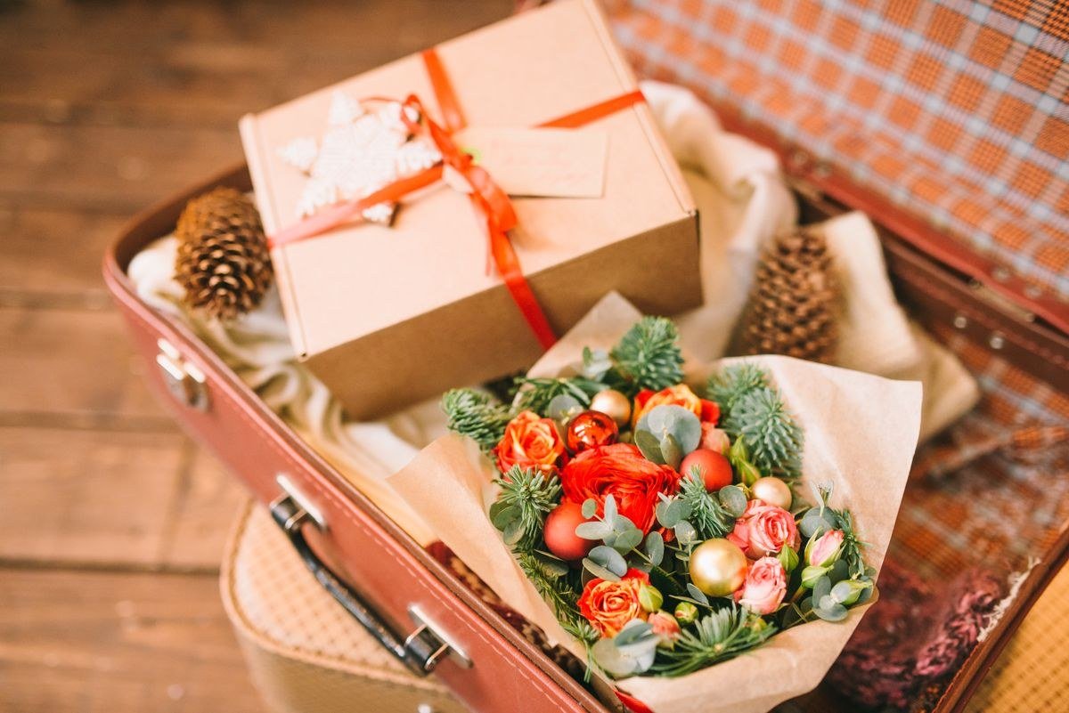 Delivering Christmas gift baskets beautifully