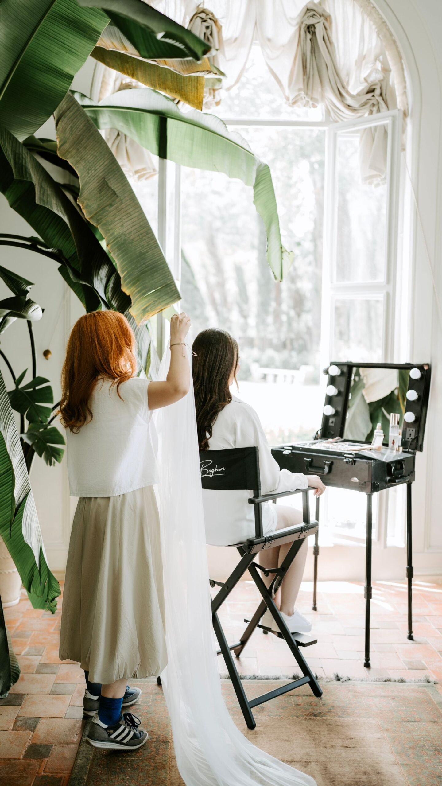 Luxury wedding ceremony glowing with opalite iridescent details