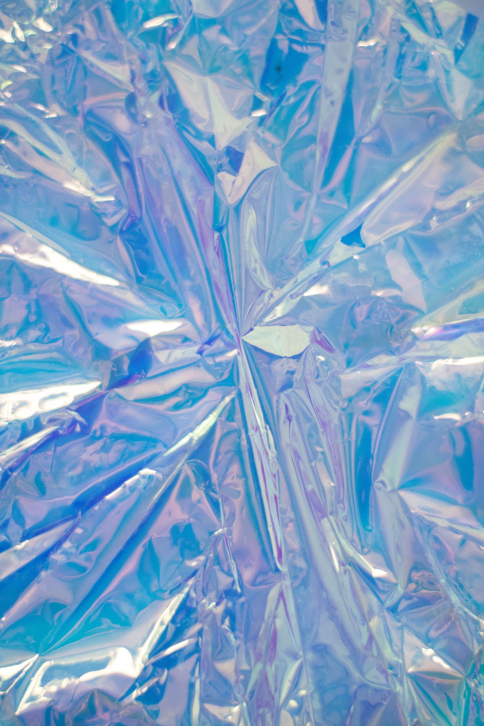 Abstract iridescent blue foil texture for opalite wedding inspiration