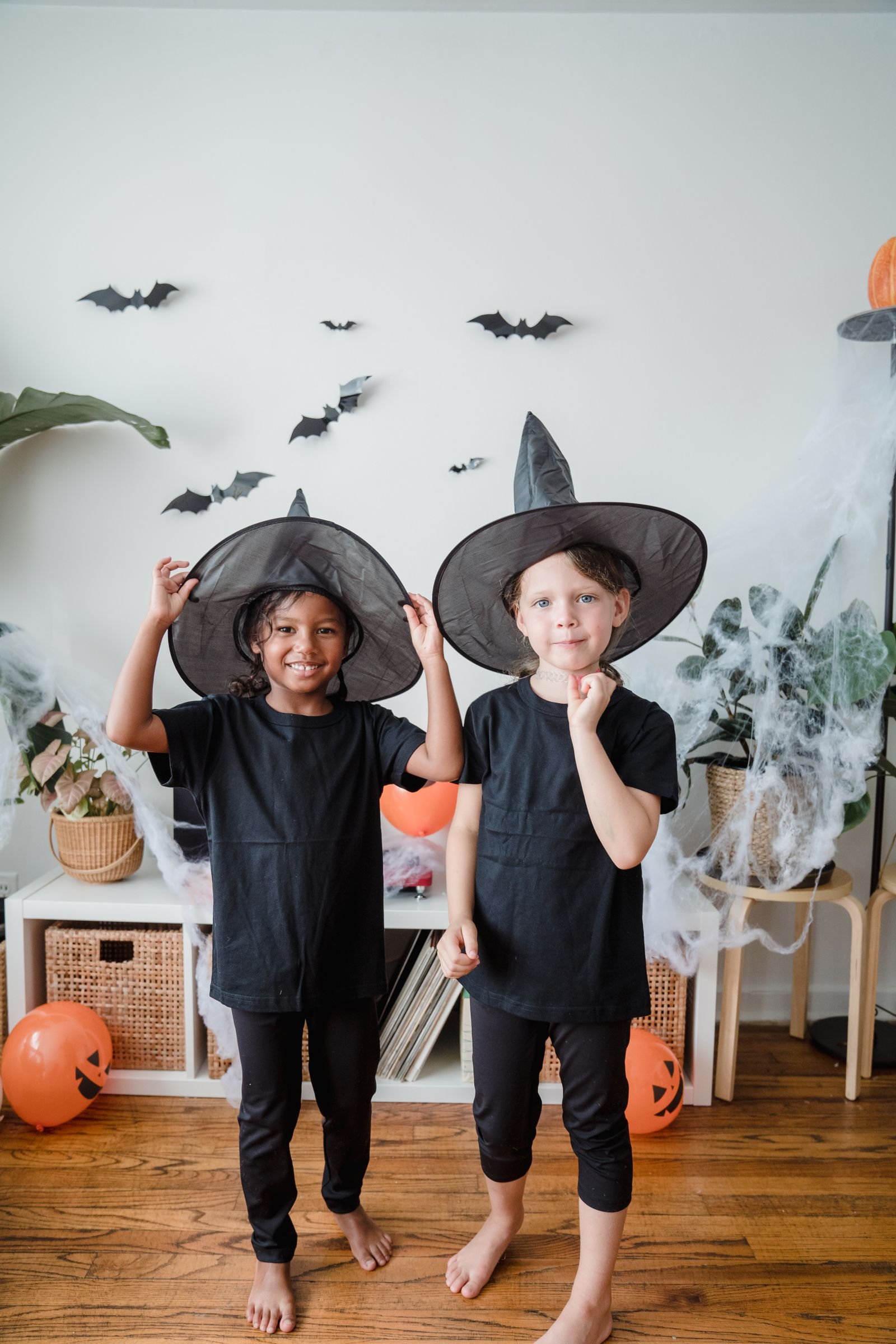 Candlelit witch apothecary corner styled for Halloween night